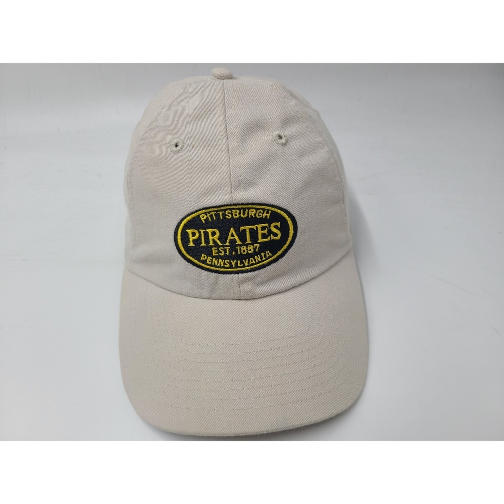 Vintage Pittsburgh Pirates AT&T Wireless Services Strapback Hat Cap MLB Beige